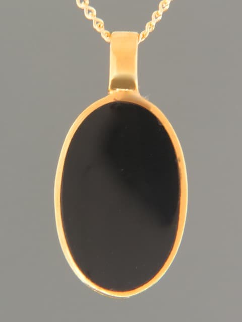 Onyx Pendant - Gold Vermeil