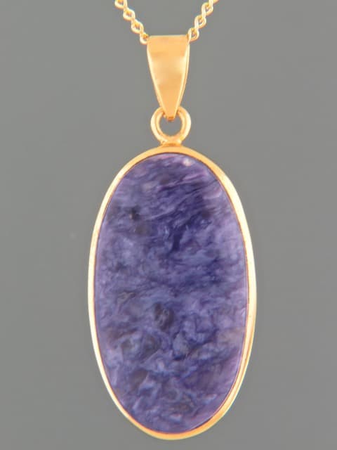Charoite Pendant - Gold Vermeil