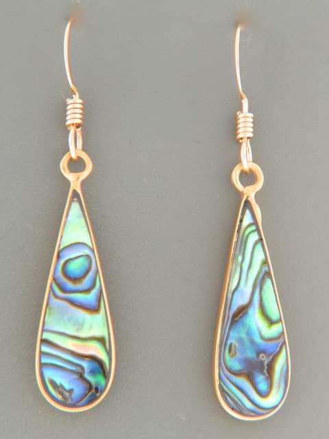 Paua Shell Earrings - Gold Vermeil