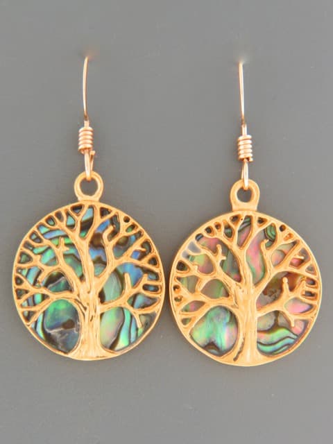Paua Shell Earrings - Gold Vermeil