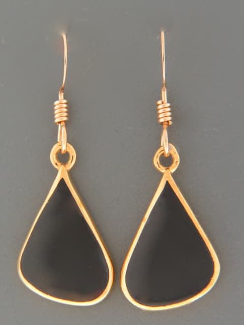 Onyx Earrings - Gold Vermeil