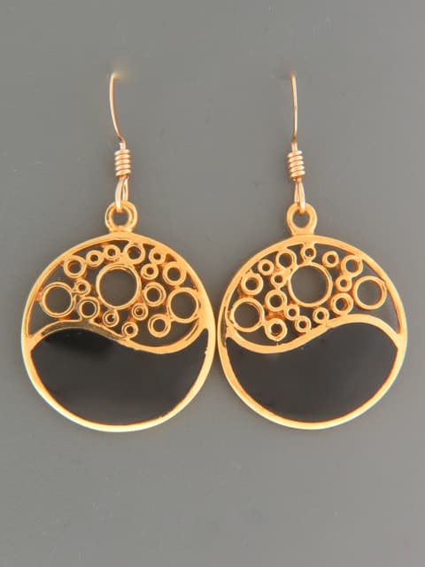 Onyx Earrings - Gold Vermeil