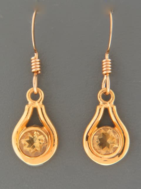 Citrine Earrings - Gold Vermeil