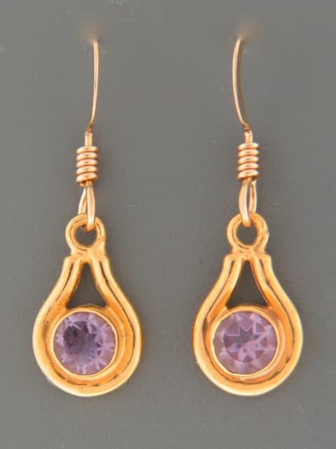 Amethyst Earrings - Gold Vermeil