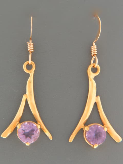 Amethyst Earrings - Gold Vermeil