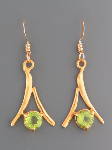 Peridot Earrings - Gold Vermeil