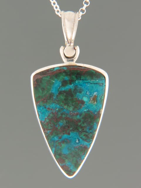 Chrysocolla Pendant - Sterling Silver