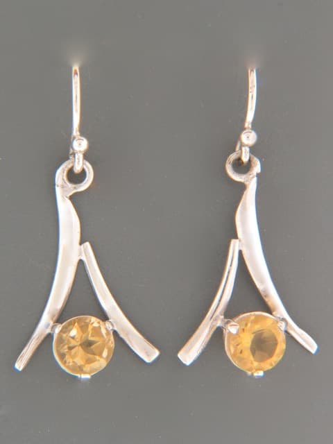Citrine Earrings - Sterling Silver