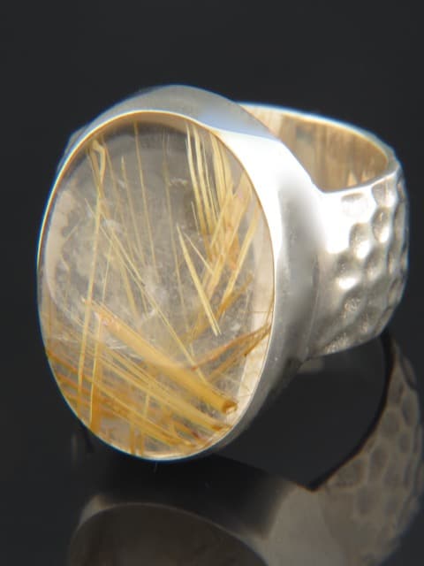Rutile Quartz Ring - Sterling Silver