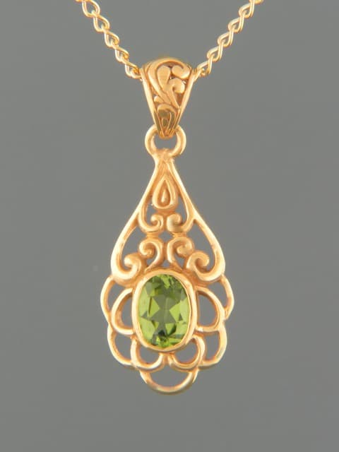 Peridot Pendant - Gold Vermeil