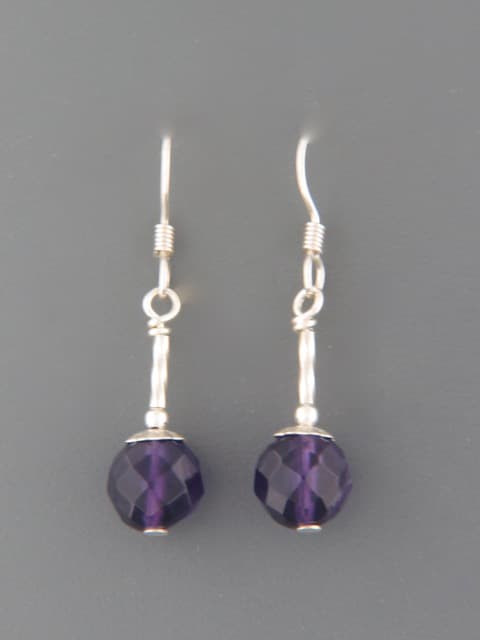 Amethyst Earrings - Sterling Silver