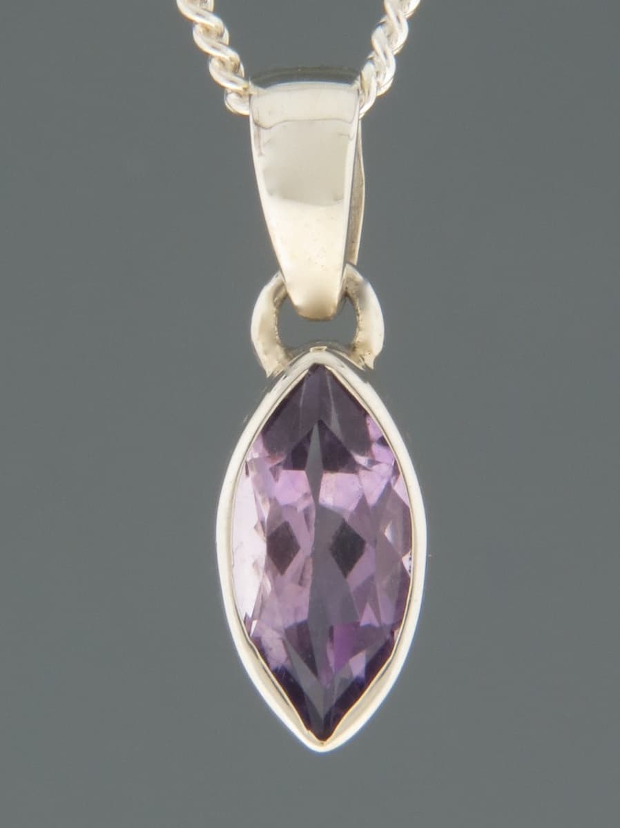Amethyst Pendant - Sterling Silver