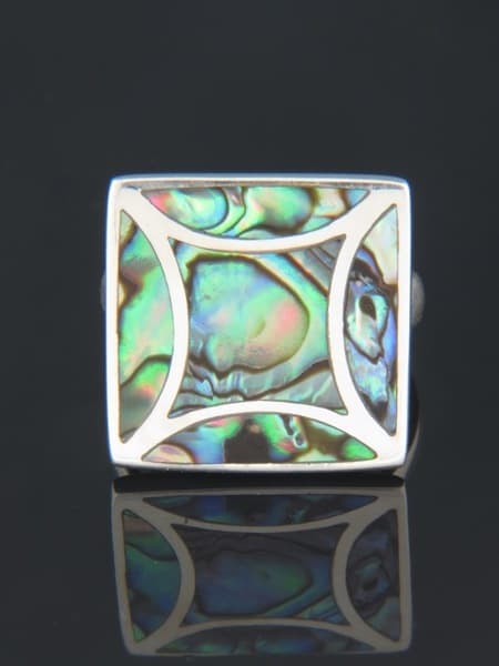 Paua Shell Ring - Sterling Silver