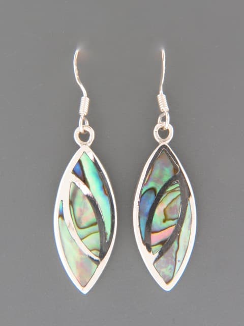 Paua Shell Earrings - Sterling Silver