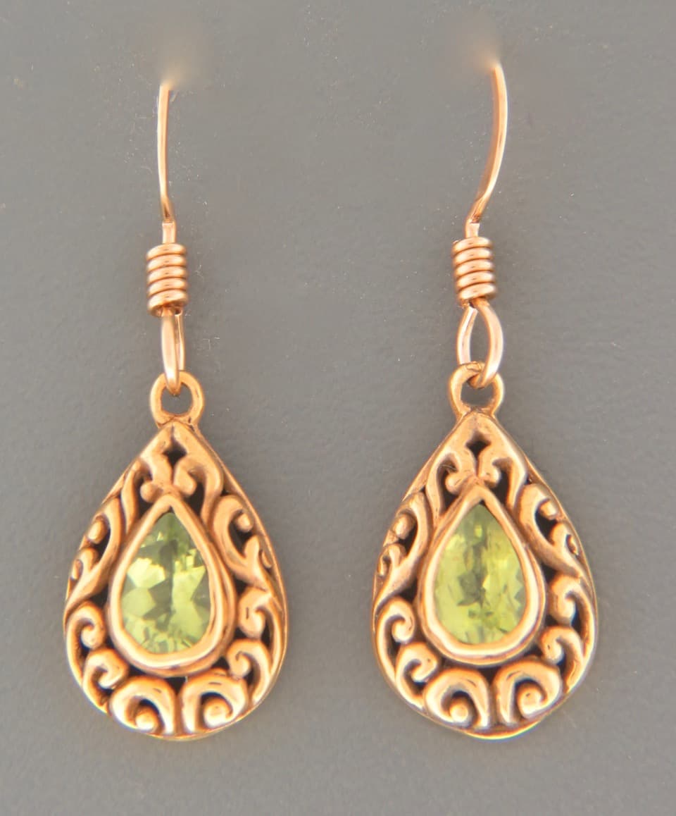 Peridot Earrings - Gold Vermeil