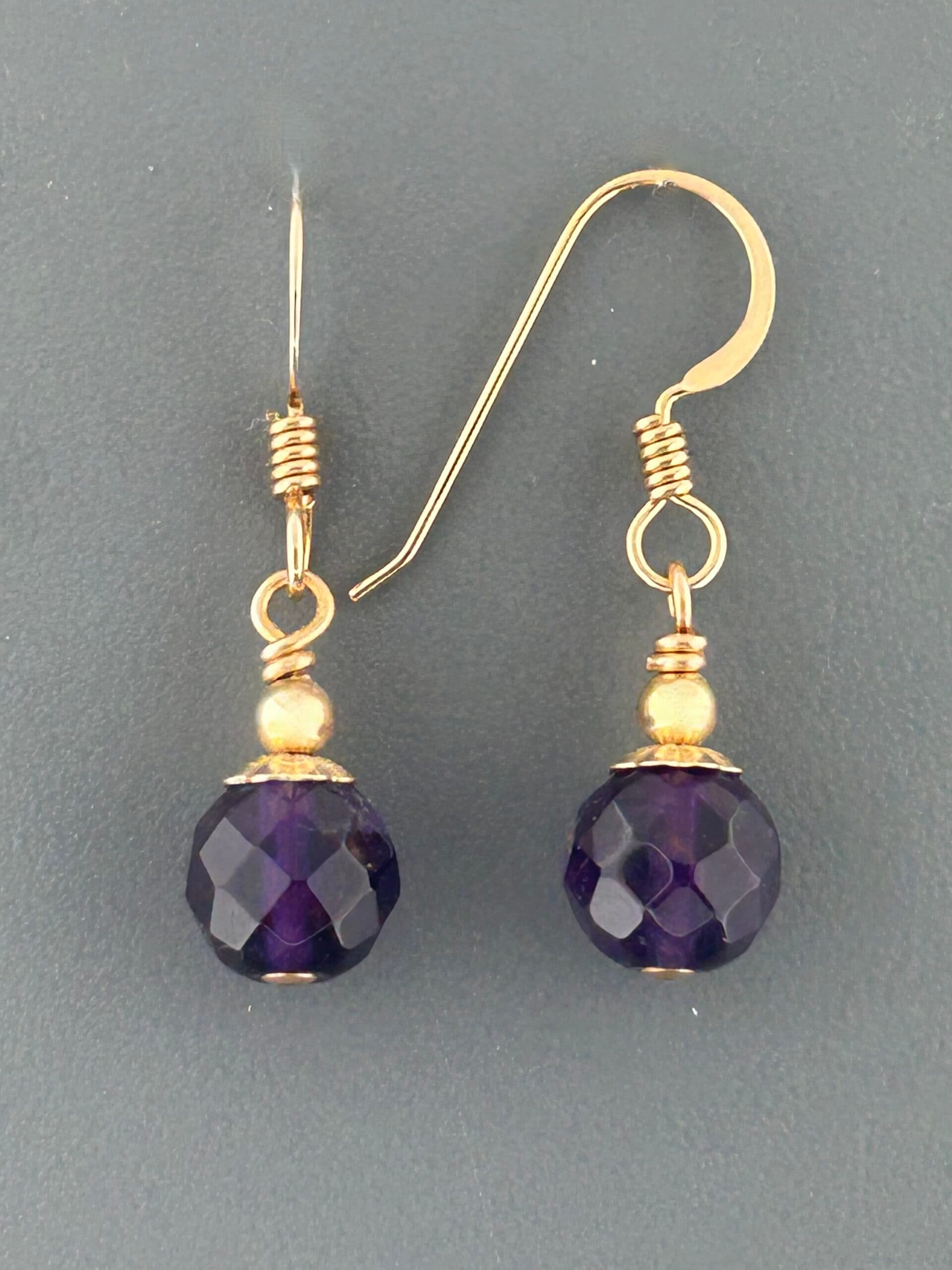 Amethyst Earrings - 14ct Gold Filled