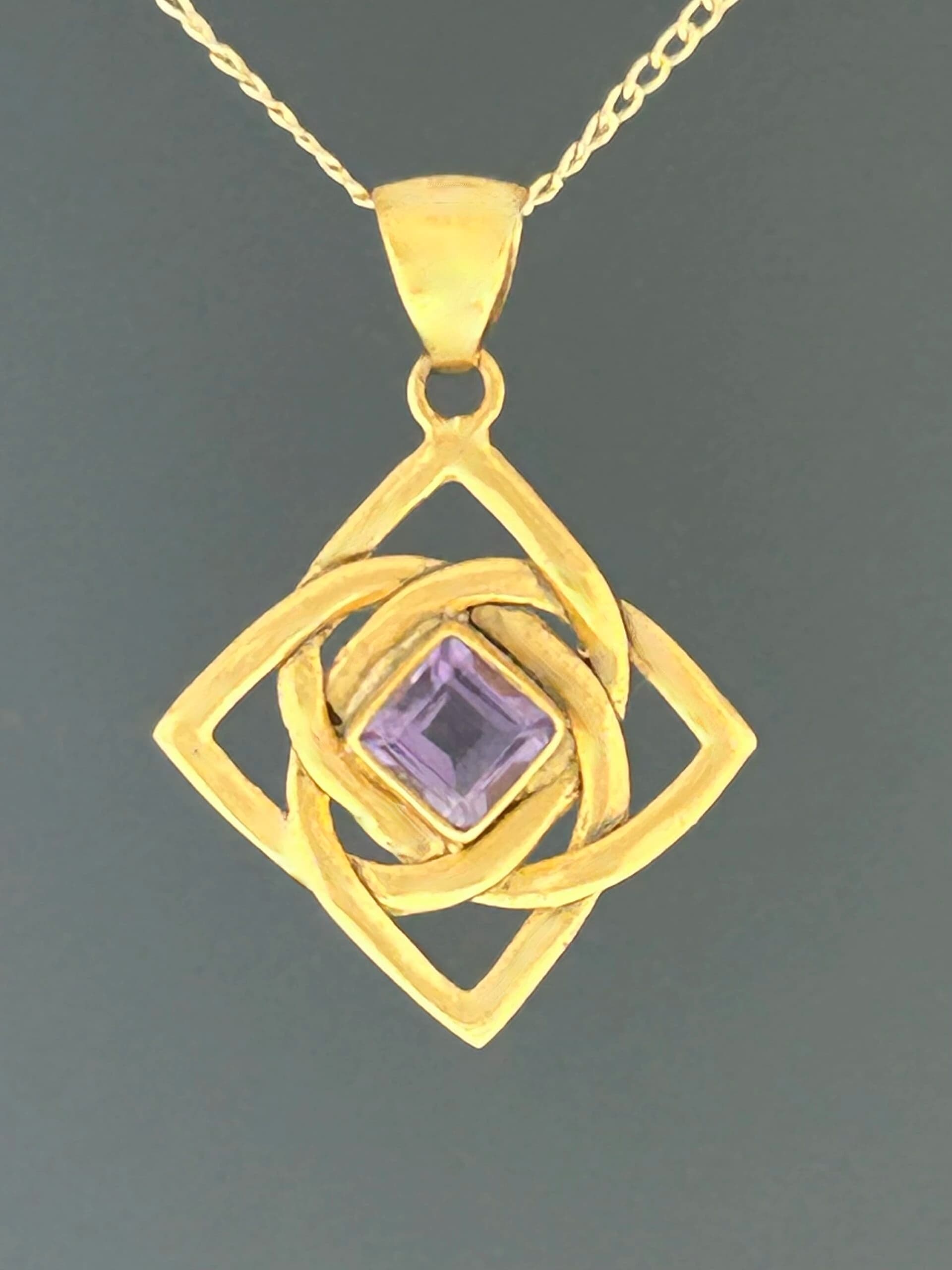 Amethyst Pendant - Gold Vermeil