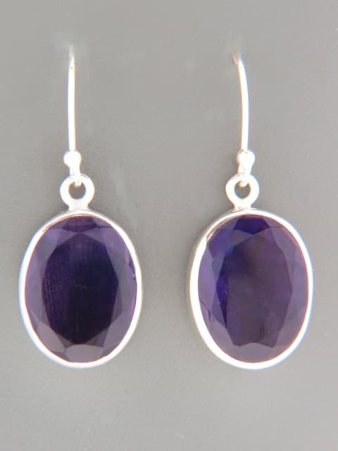 Amethyst Earrings - Sterling Silver