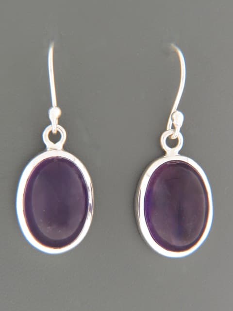 Amethyst Earrings - Sterling Silver