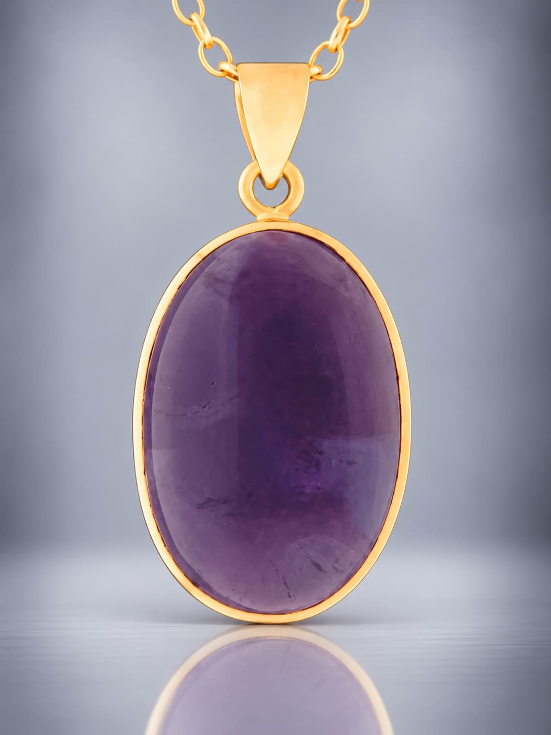 Amethyst cabochon pendant