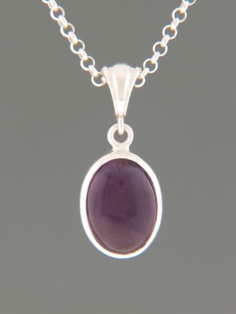 Amethyst Pendant - Sterling Silver