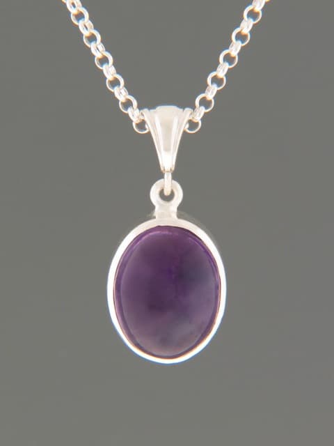 Amethyst Pendant - Sterling Silver