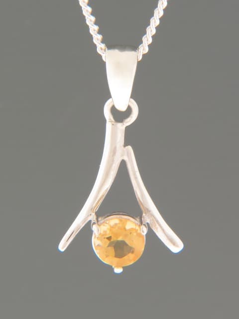 Citrine Pendant - Sterling Silver