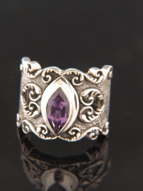 Amethyst Ring - Sterling Silver
