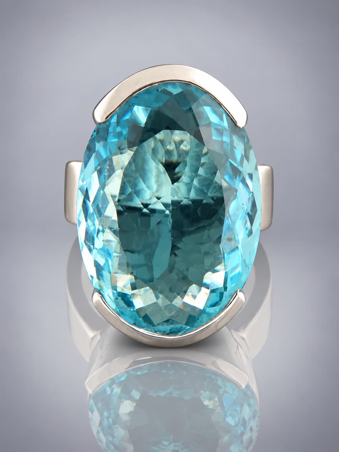 Blue Topaz Ring - Sterling Silver