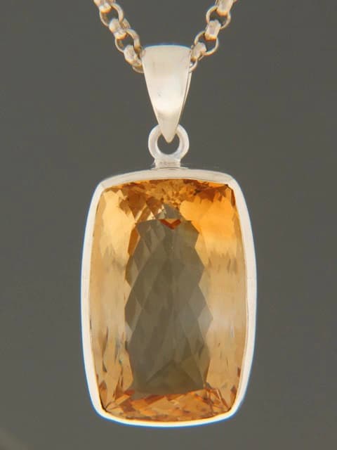 Citrine Pendant - Sterling Silver