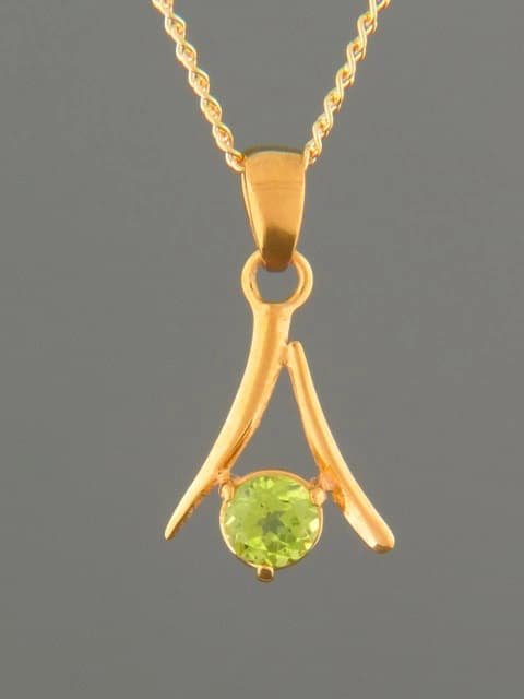 Peridot Pendant - Gold Vermeil