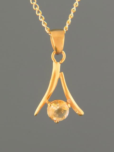 Citrine Pendant - Gold Vermeil
