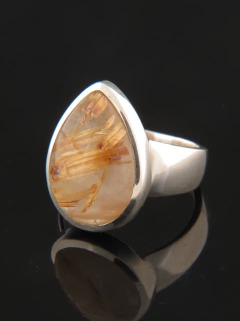 Rutile Quartz Ring - Sterling Silver