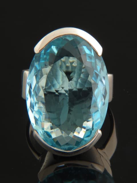 Blue Topaz Ring - Sterling Silver