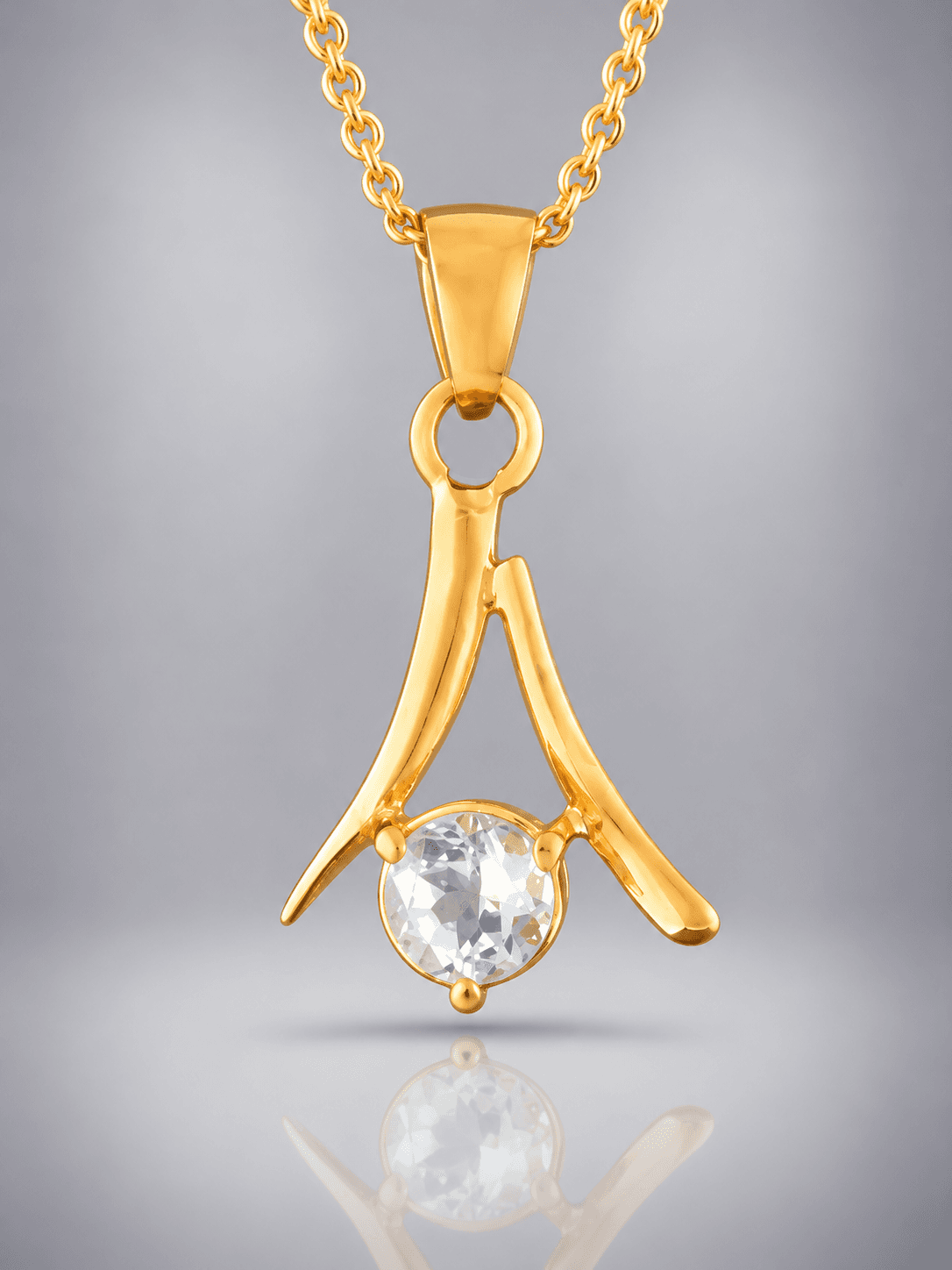 Blue Topaz Pendant - Gold Vermeil