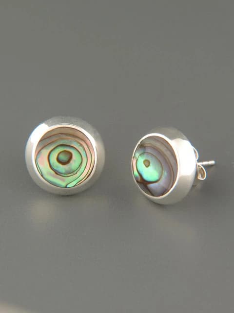 Paua Shell Earrings - Sterling Silver stud