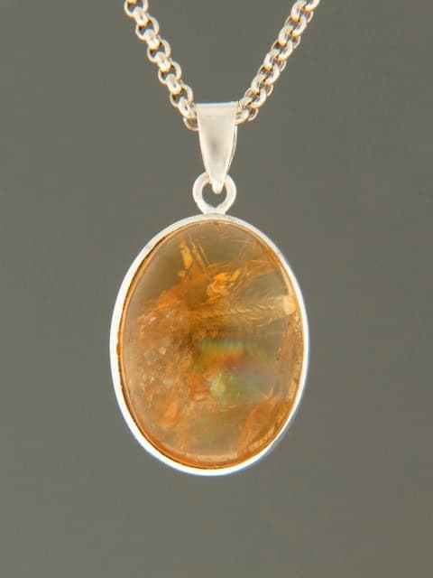 Citrine Pendant - Sterling Silver