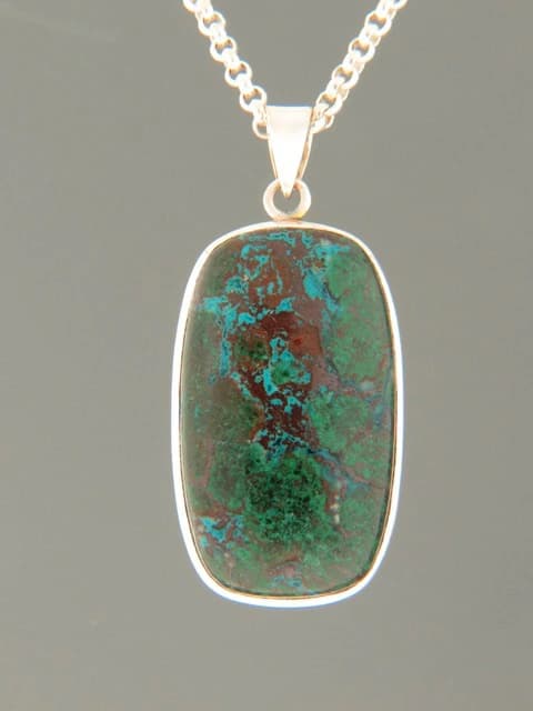 Chrysocolla Pendant - Sterling Silver