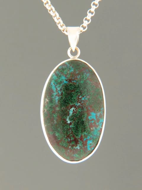 Chrysocolla Pendant - Sterling Silver