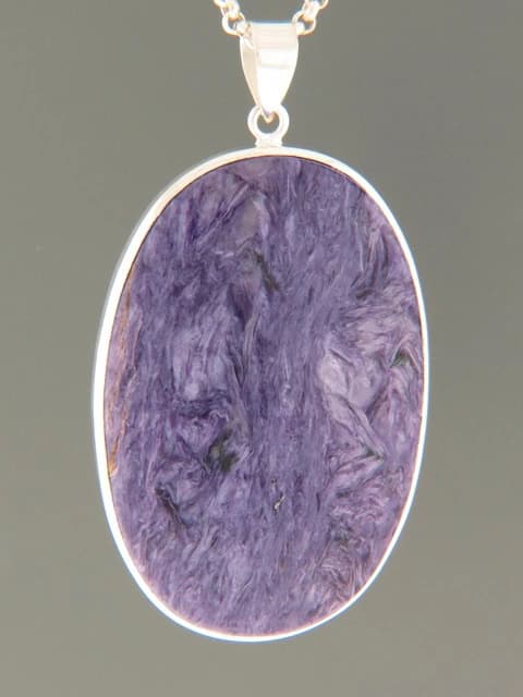 Charoite Pendant - Sterling Silver