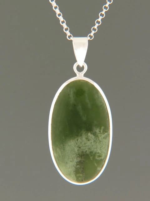 Jade Pendant - Sterling Silver