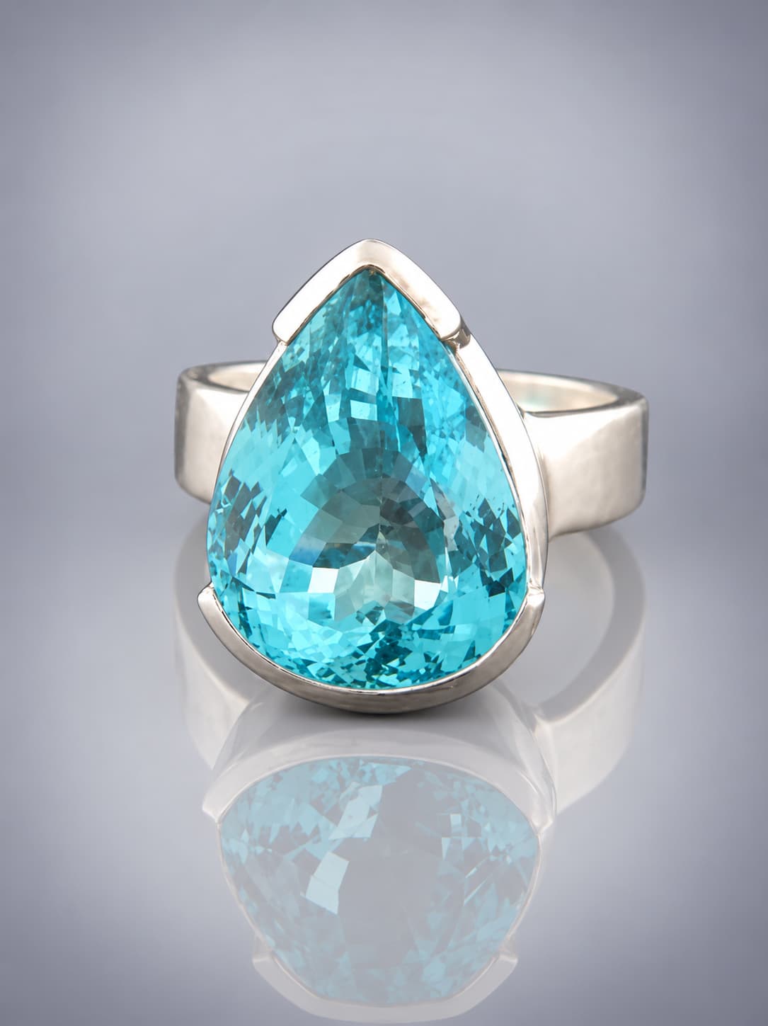 Blue Topaz Ring - Sterling Silver