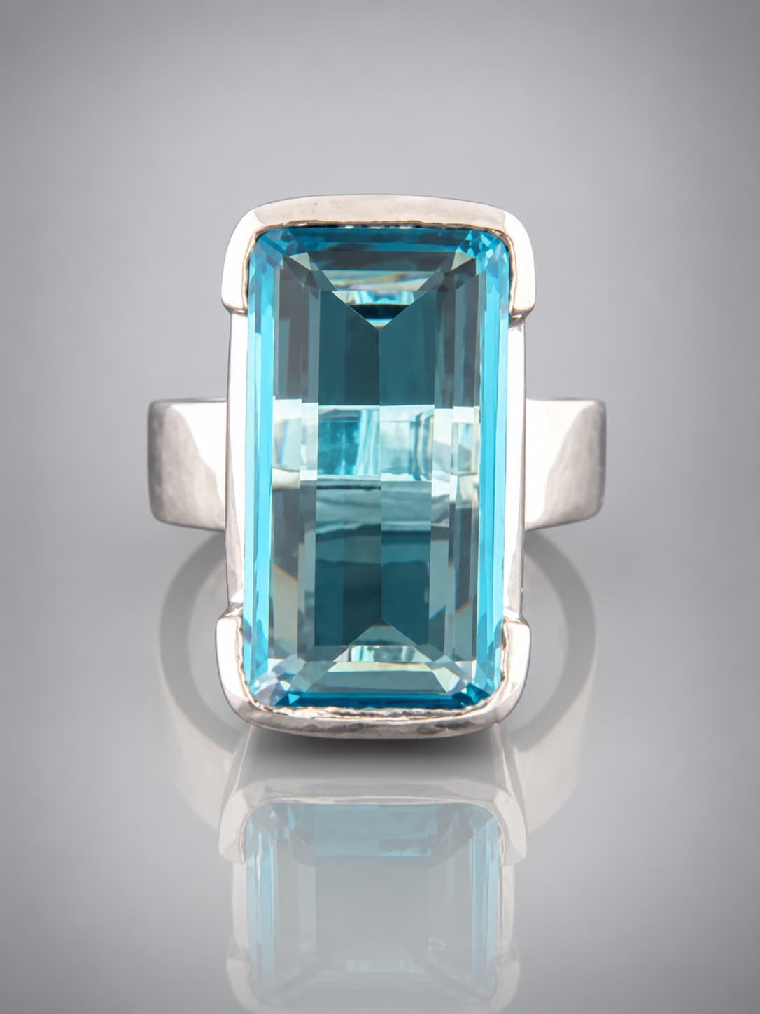 Blue Topaz Ring - Sterling Silver