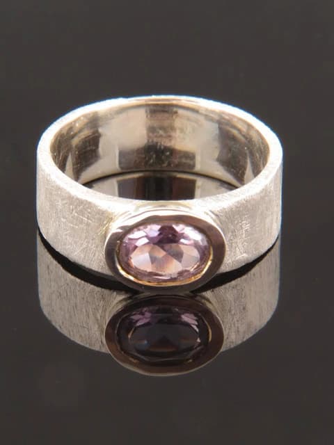 Amethyst Ring - Sterling Silver