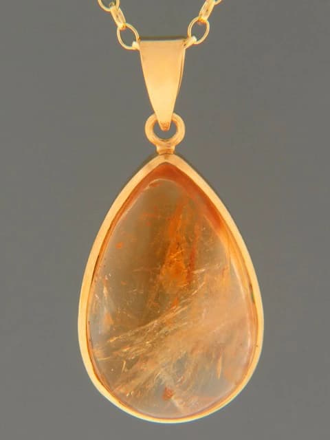 Citrine Pendant - Gold Vermeil