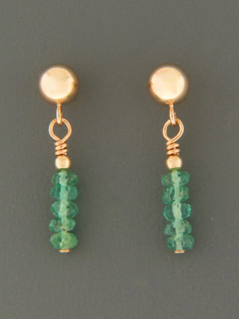 Emerald Earrings - 14ct Gold Filled
