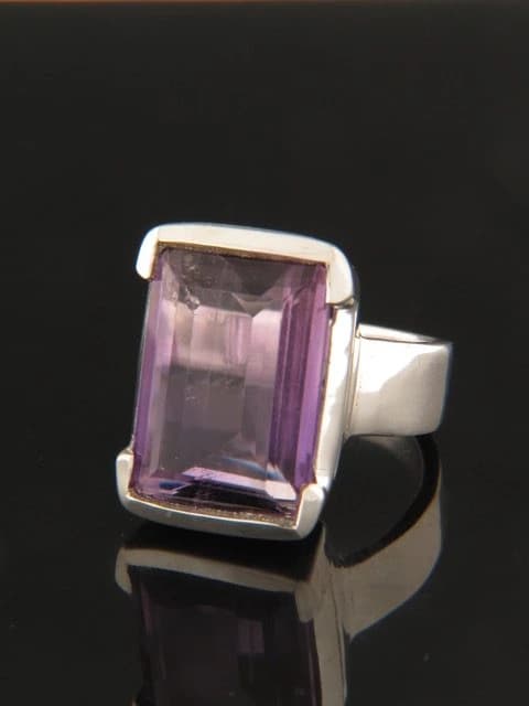 Amethyst Ring - Sterling Silver