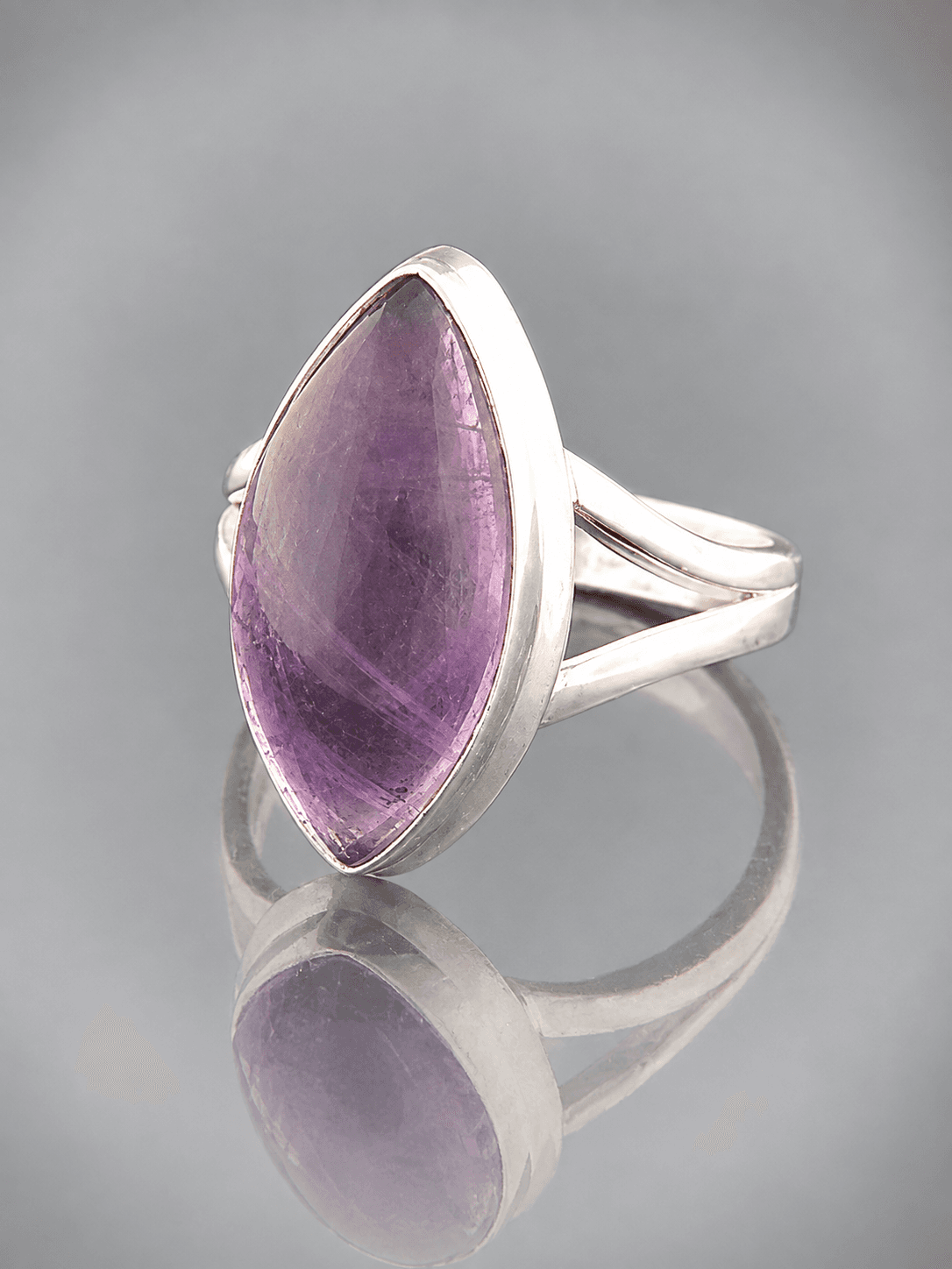sterling silver amethyst ring