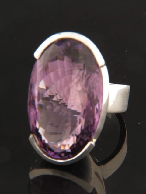 Amethyst Ring - Sterling Silver