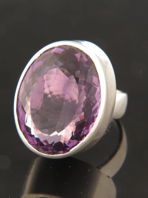 Amethyst Ring - Sterling Silver